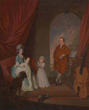 Family Group by James Millar Oil Painting