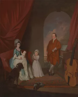 Family Group by James Millar Oil Painting