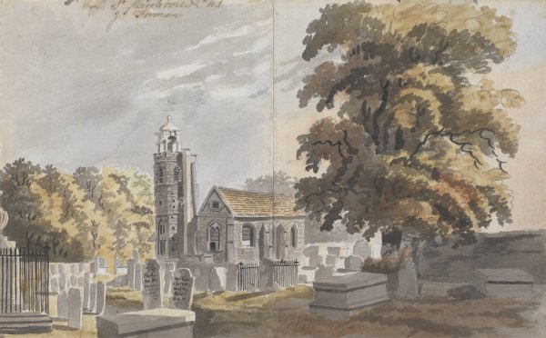 Church at Marlylebone by James Miller - Hand-Painted Oil Painting Reproduction