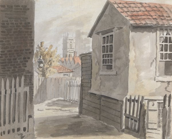 Main Product Photo of Distant View of Church Painting by James Miller