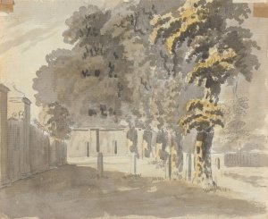 House with trees by James Miller Oil Painting