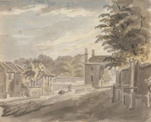 The Fulham End of Putney Bridge by James Miller Oil Painting