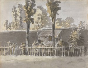 Trees Before a House by James Miller Oil Painting
