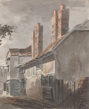 View of a Building with Chimneys by James Miller Oil Painting