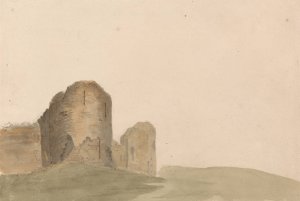 Pevensey Castle, Sussex by James Moore Oil Painting