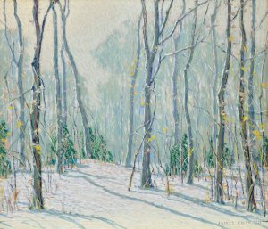 Winter Landscape, Fort Lee NJ by James P. Knox Oil Painting