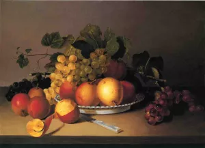 Fruit in a Basket Oil painting by James Peale