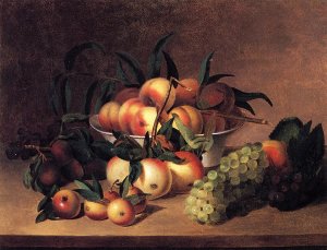 Grapes, Apples and Bowl of Peaches