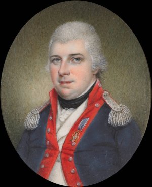 Major Thomas Humphrey Cushing by James Peale Oil Painting