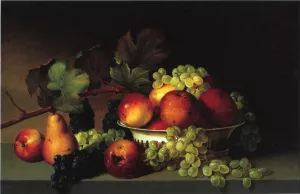 Still Life: Apples, Grapes, Pear by James Peale - Oil Painting Reproduction