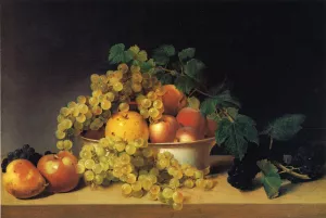 Still Life with Fruit on a Tabletop painting by James Peale