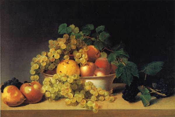 Still Life with Fruit on a Tabletop by James Peale - Hand-Painted Oil Painting Reproduction