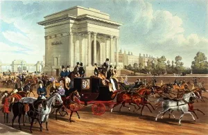 Hyde Park Corner by James Pollard - Oil Painting Reproduction