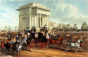 Hyde Park Corner by James Pollard Oil Painting