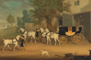 John Smith Barry's Private Drag and Grey Team by James Pollard Oil Painting