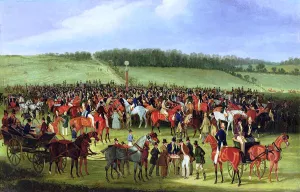 The Betting Post by James Pollard - Oil Painting Reproduction