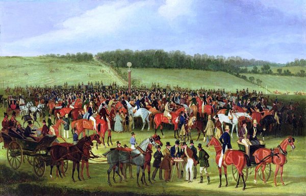 The Betting Post by James Pollard - Hand-Painted Oil Painting Reproduction