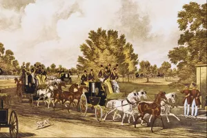 The Four-in-Hand Club - Hyde Park by James Pollard Oil Painting