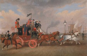 The Last of the Mail Coaches at Newcastle upon Tyne by James Pollard Oil Painting