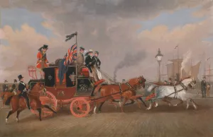 The Last of the Mail Coaches at Newcastle upon Tyne by James Pollard Oil Painting