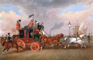 The Last of the Mail Coaches at Newcastle Upon Tyne by James Pollard - Oil Painting Reproduction