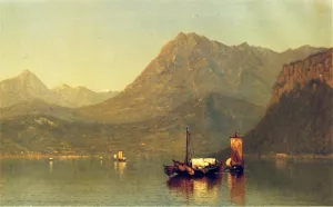 Lake Como painting by James Renwick Brevoort