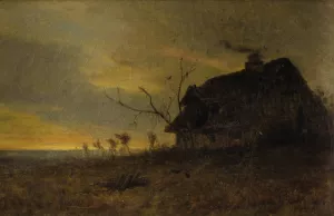 Landscape with Farmhouse by James Renwick Brevoort Oil Painting