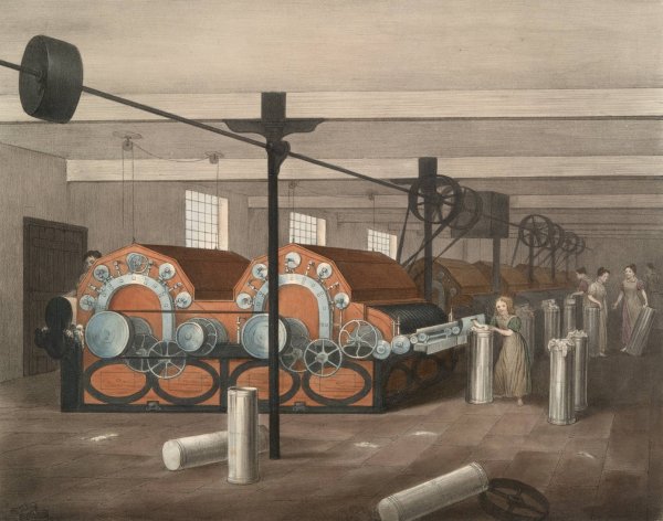 Progress of Cotton; #1 - Cotton Plantation  by James Richard Barfoot - Hand-Painted Oil Painting Reproduction