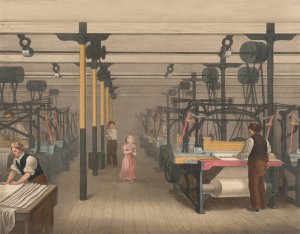 Progress of Cotton; #10 - Weaving by James Richard Barfoot Oil Painting