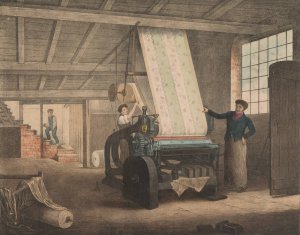 Progress of Cotton; #12 Printing by James Richard Barfoot Oil Painting