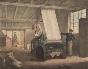 Progress of Cotton; #12 Printing by James Richard Barfoot Oil Painting