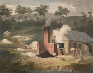 Progress of Cotton; #7 Bleaching by James Richard Barfoot Oil Painting