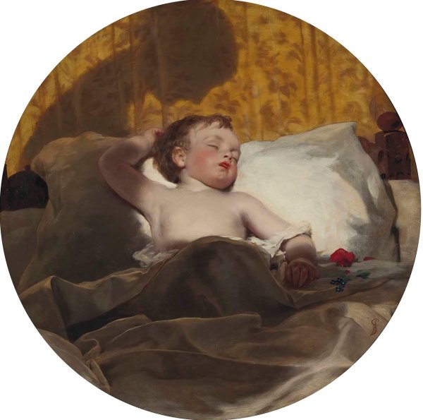 A Mother's Love by James Sant - Hand-Painted Oil Painting Reproduction