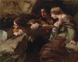 Courage, Anxiety And Despair; Watching The Battle by James Sant Oil Painting