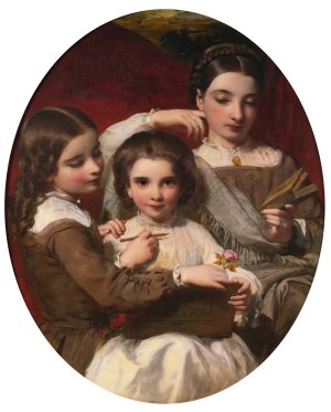 Portrait Of The Russell Sisters by James Sant Oil Painting