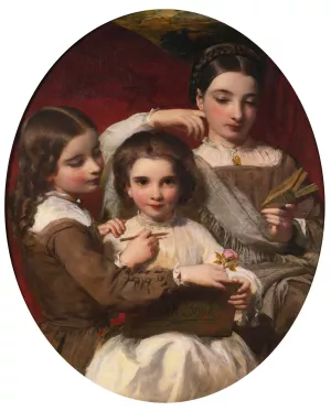 Portrait Of The Russell Sisters by James Sant Oil Painting