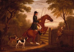 Jumping the Gate by James Seymour Oil Painting