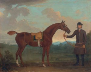 Old Fox held by a Groom by James Seymour Oil Painting