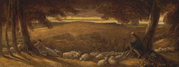 Evening Pasture by James Smetham - Hand-Painted Oil Painting Reproduction