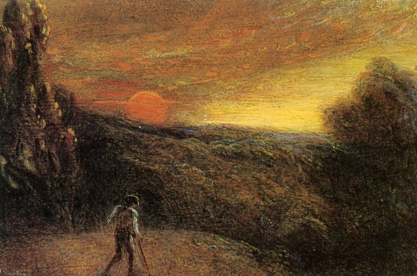Going Home by James Smetham - Hand-Painted Oil Painting Reproduction