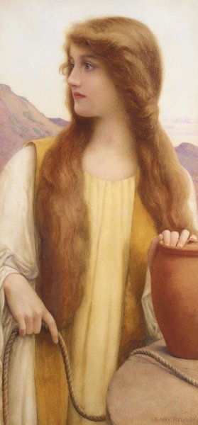 Rachel at the Well by James Smetham - Hand-Painted Oil Painting Reproduction