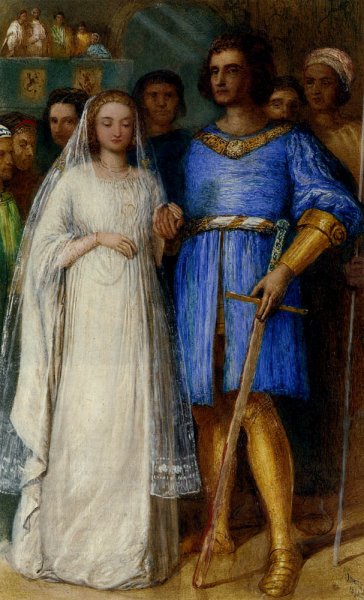 Main Product Photo of The Knight's Bridal Painting by James Smetham