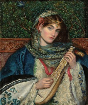 The Mandolin by James Smetham Oil Painting