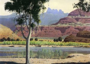 Bank of the Colorado River Oil painting by James Swinnerton