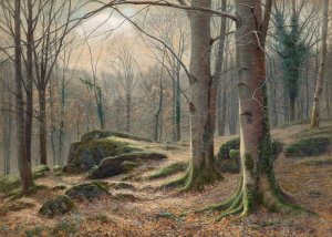 A Winter Morning, Hoar Frost Melting by James Thomas Watts Oil Painting