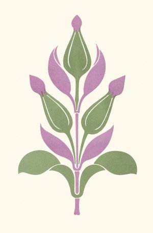 Agreeable Contrast of Plum-Violet and Sage-Green by James Ward Oil Painting
