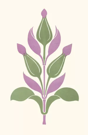 Agreeable Contrast of Plum-Violet and Sage-Green by James Ward Oil Painting