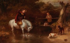 Confrontation At The Crossing by James Ward Oil Painting