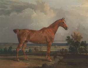 Hunter in a landscape by James Ward Oil Painting