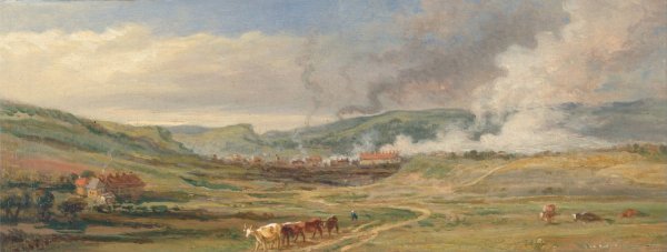 Landscape near Swansea, South Wales  by James Ward - Hand-Painted Oil Painting Reproduction